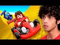 Going 9,513,724 MPH in Roblox ride a cart down a SLIDE…