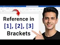 How To Include Reference Citation With Square Brackets in MS Word