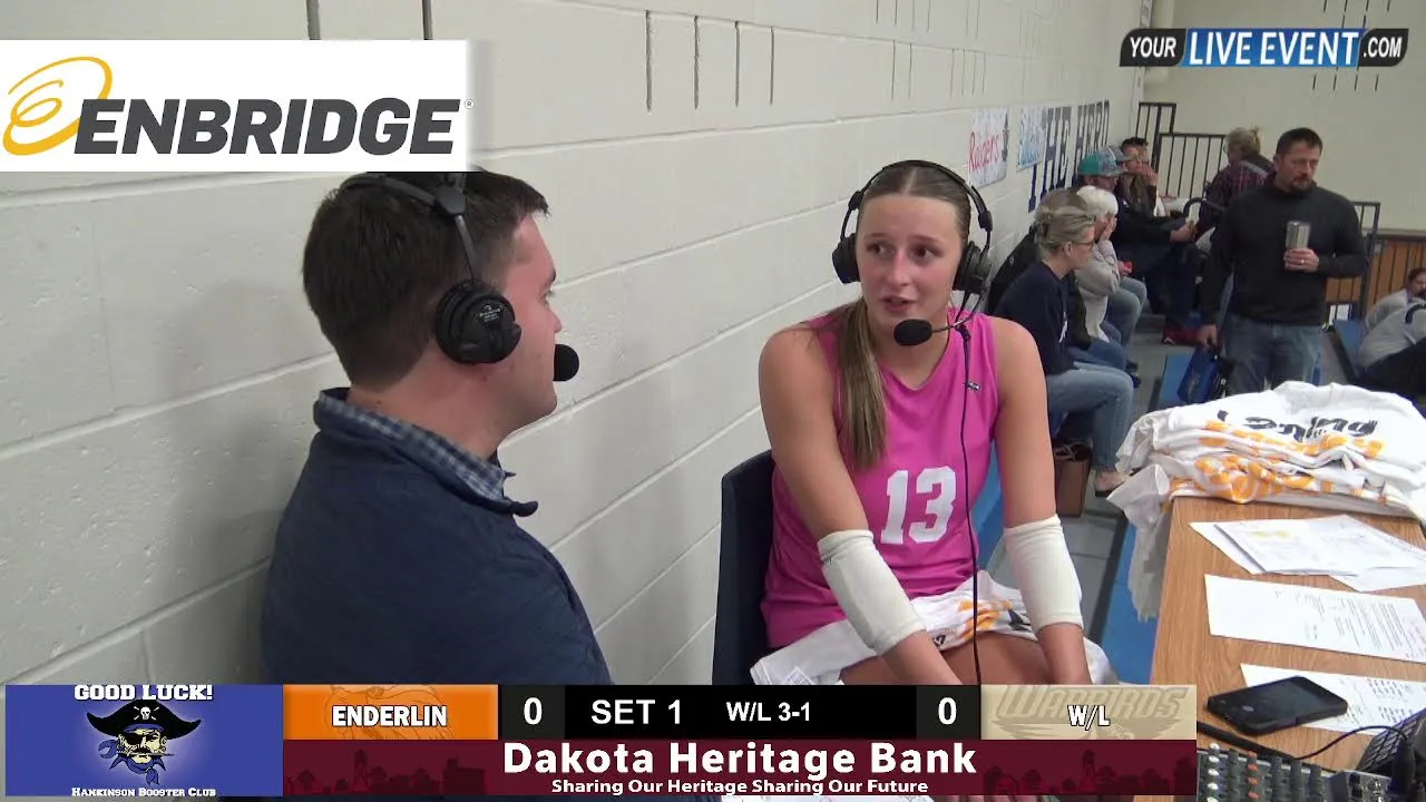 Enderlin vs Wyndmere/Lidgerwood - District 1 Volleyball Tournament Semifinals