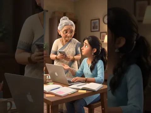 दादी से क्यों है परेशान?😳#cartoon #familycamody #family #dadi #dadipotilove #familydrama #smartphone