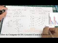 How to find Greatest Common Divisor GCD using Euclidean algorithm Cryptography