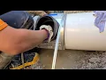Saddle tap sewer lateral