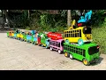 Download Lagu WADIDAW !! Mobil Truk Tronton Panjang Bongkar Mainan Mobil Mobilan Truk Molen, Truk Mixer, Excavator