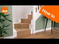How to fit a DIY stair runner on corner stairs DIY