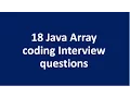 18 Java array coding interview questions