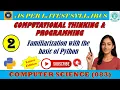CS 083 Lecture 2 Computational Thinking Programming Python Programming Concepts Explained