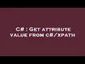 C Get attribute value from c xpath