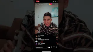 Chillinit smoking fat bongs with his girlfriend on IG live