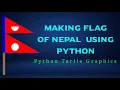 Making flag of Nepal Python Turtle Graphics