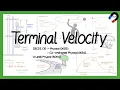 Terminal velocity for IGCSE, GCSE, GCE O level Physics