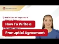 How To Write a Prenuptial Agreement 8 EASY steps