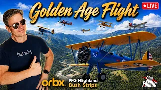 Vintage Aircraft Take On Papua New Guinea s PNG Bush Strips by Orbx Moza AB6 MSFS 2024