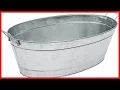 Achla Designs C-55 Large Galvanized Steel Metal Oval tub