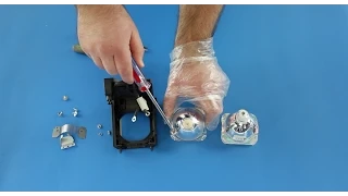 dlp tv repair how to replace an osram e022 4 bulb with a philips 334 bulb in the 915b403001 lamp