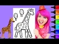 Coloring A Giraffe Cute Animals Coloring Page Prismacolor Markers KiMMi THE CLOWN