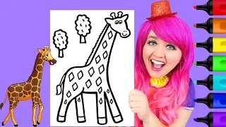 Coloring A Giraffe Cute Animals Coloring Page Prismacolor Markers KiMMi THE CLOWN