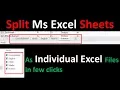 How To Split Excel Sheets Into Separate Files Session 6