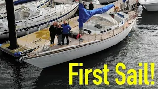 #129 – FIRST SAIL after 10 years ashore!! We have never been so happy!