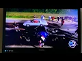 Kamikaze does a giant wheelie first pass in the El Camino Street Outlaws