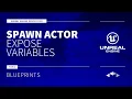 SPAWN ACTOR - EXPOSE VARIABLES