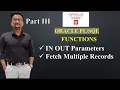 Functions to Fetch Multiple Records PLSQL Functions using IN OUT Parameters