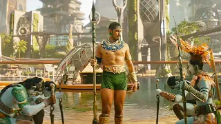 black panther 2 wakanda forever first namor fight scene
