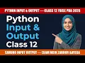 Python Input Output Quick Revision PBA class 12 Computer FBISE Section A