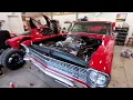 Pro Street Nova 434 SBC Idle and Rev on Holley Sniper EFI