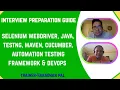 Interview Preparation Guide - Selenium with Java Automation Frameworks and CICD Tools