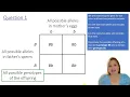 How to use a Punnett Square with genetics practice questions