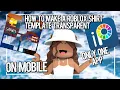 How to make a transparent Roblox shirt template on mobile