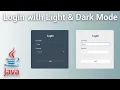 Create Login Form with Light and Dark Mode using Java Swing and FlatLaf
