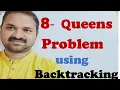 8 Queen s Problem using Backtracking Design and analysis of algorithms DAA Solved Example