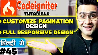 CodeIgniter Mini Project Tutorial in Hindi Customize Pagination Design Full Responsive Design