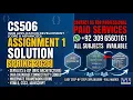 CS506 Assignment 1 Solution Spring 2026 100 Correct By VU Bright Sparks