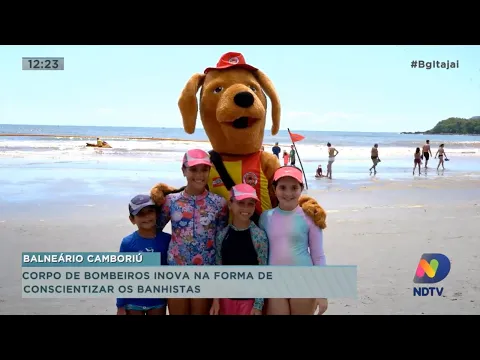 Corpo de Bombeiros inova na forma de conscientizar os banhista em Balneário Camboriú