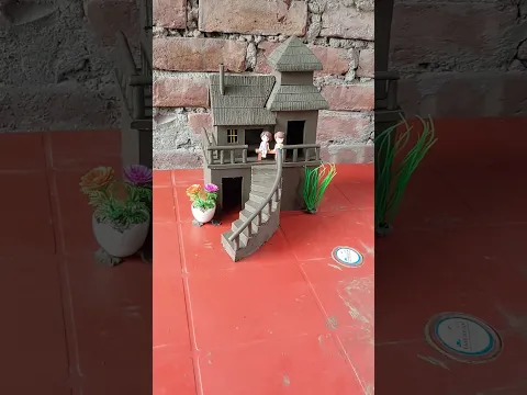Beautiful miniature mud house 🏠 || #clayhouse #mudhouse #craft