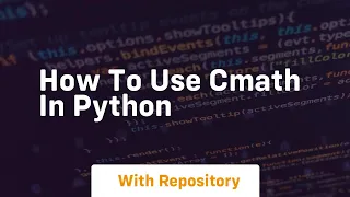 how to use cmath in python