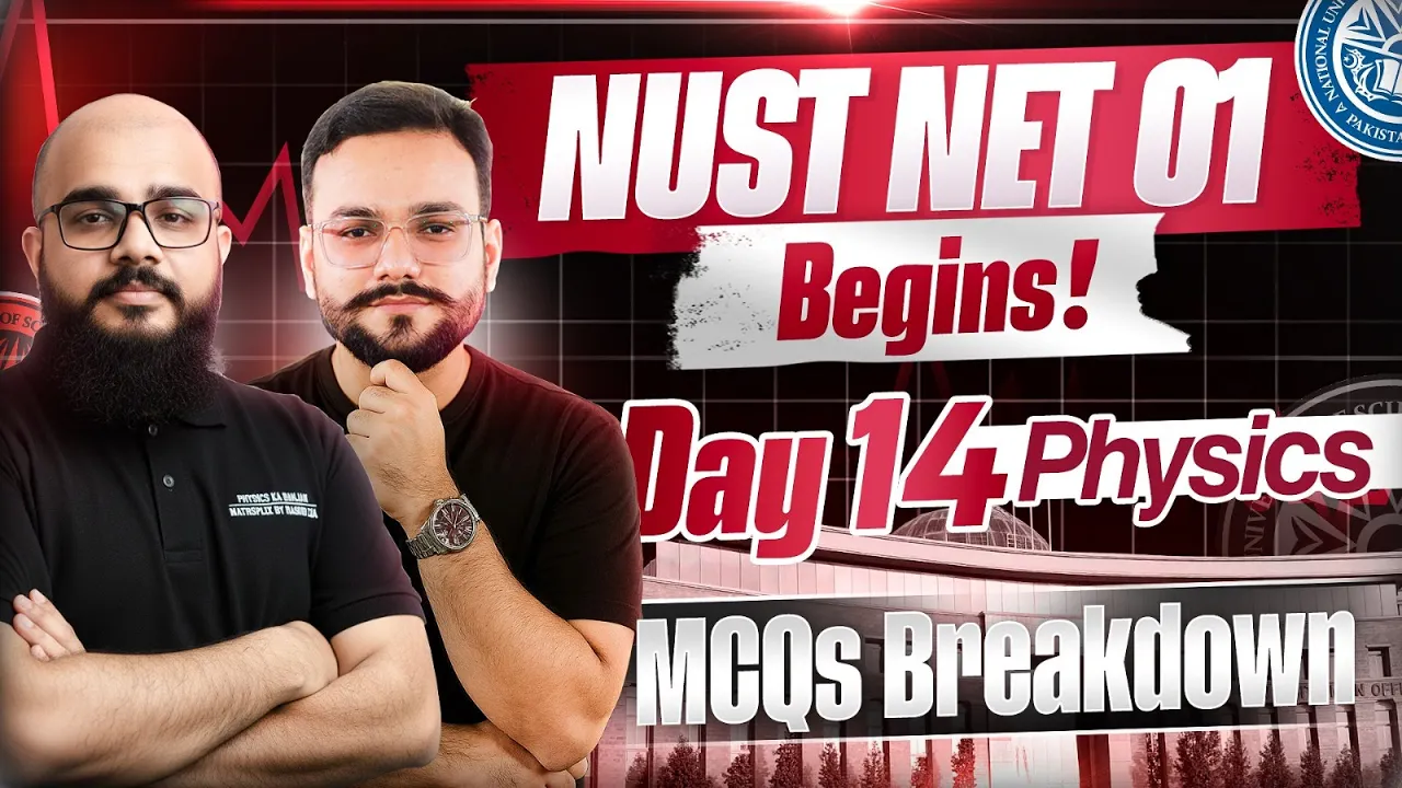 NUST NET 01 5th December Physics Solutions | NUST NET 01 Physics Questions | NET 01 Physics