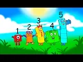 NUMBERBLOCKS 1 2 3 4 5 LEARN TO DRAW Meet Numbers 1 TO 5 NUMBERBLOCKS COLOURING PAGES
