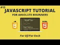JavaScript for Beginners - For Of For Each Loops