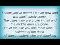 Leonard Cohen - Stories Of The Street Lyrics