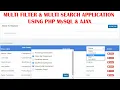 How to make a multi filter and multi search application using PHP MYSQL and AJAX