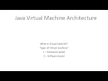 Java Architecture Part-1 Introduction
