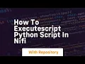 how to executescript python script in nifi