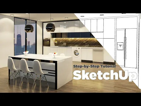 SketchUp 3D Modeling: Interior Design for a Kitchen!