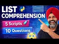 Python List Comprehension 5 Real Examples 10 Asked Interview Questions Day 22 Tutorial