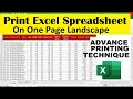 how to print excel sheet in a4 size full page landscape