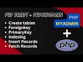 Connect PHP Script with phpMyAdmin - Database Manipulation Table Creation Record Insertion More