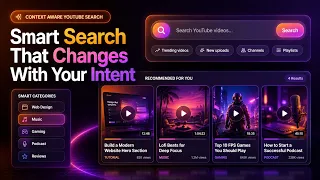 Smart Search UI with HTML CSS JavaScript Context Aware Search Bar